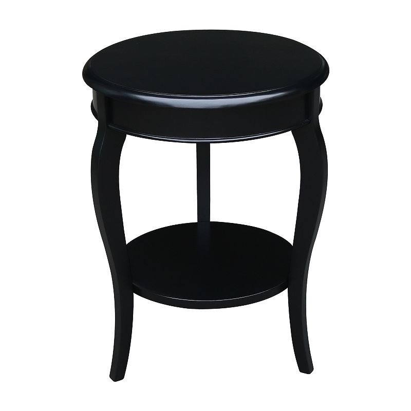 International Concepts Cambria Round End Table, Black