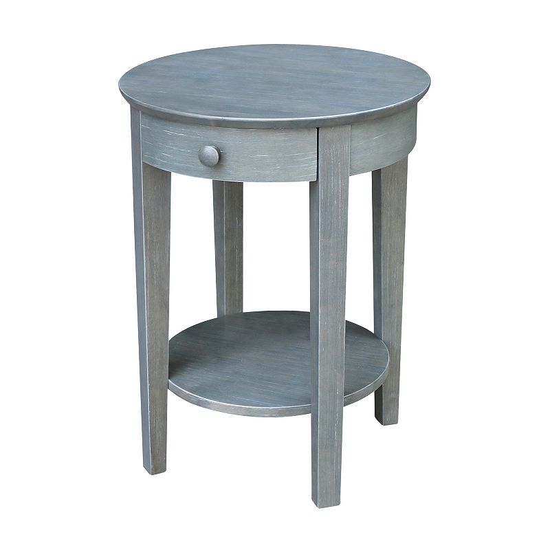 International Concepts Phillips Accent Table with Drawer, Grey