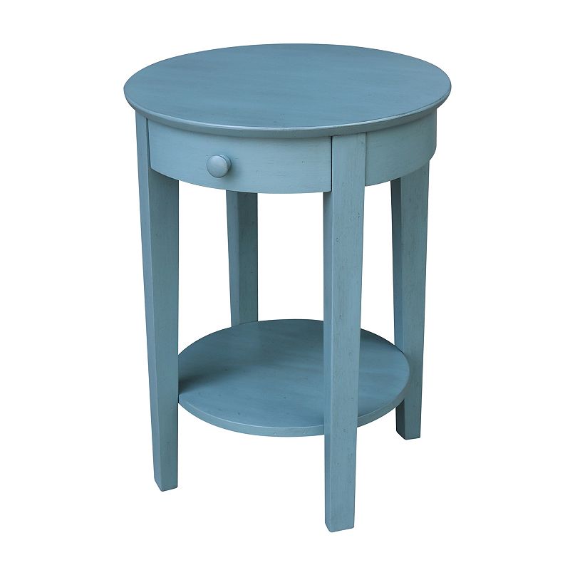International Concepts Phillips Accent Table with Drawer, Blue
