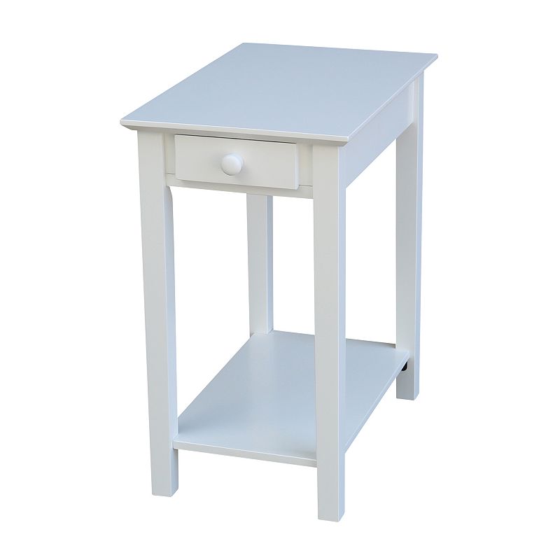 International Concepts Narrow End Table, White