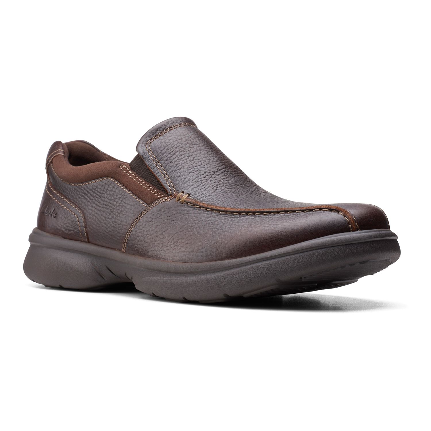 clarks mens loafers brown
