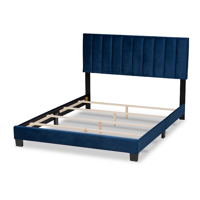 Baxton Studio Clare Bed, Blue, Full