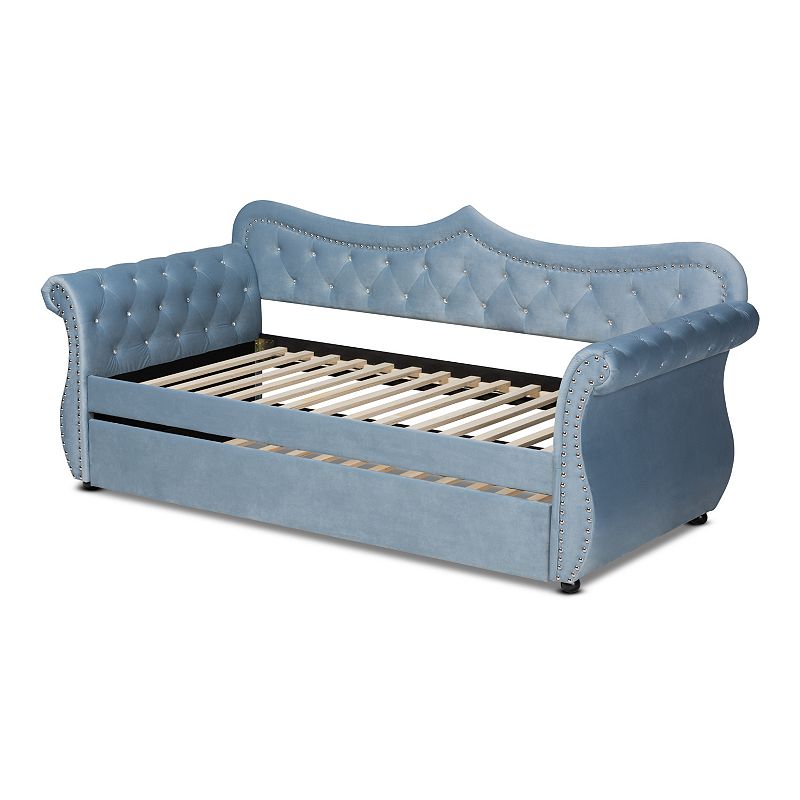Baxton Studio Abbie Twin Daybed & Trundle, Blue