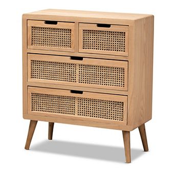 Baxton Studio Alina 4-Drawer Storage Cabinet