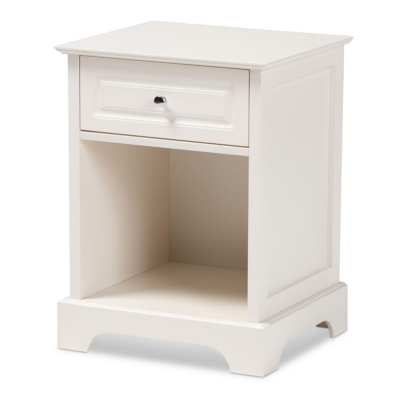 Baxton Studio Chase Nightstand Table, White