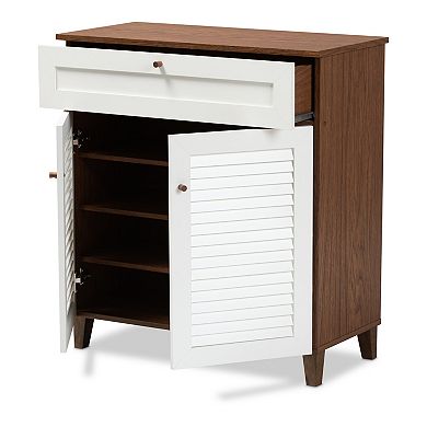 Baxton Studio Coolidge 1-Drawer Shoe Storage Cabinet