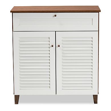 Baxton Studio Coolidge 1-Drawer Shoe Storage Cabinet