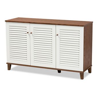 Baxton Studio Coolidge 8-Shelf Shoe Storage Cabinet