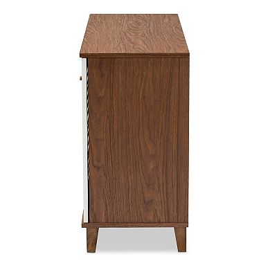 Baxton Studio Coolidge 8-Shelf Shoe Storage Cabinet 