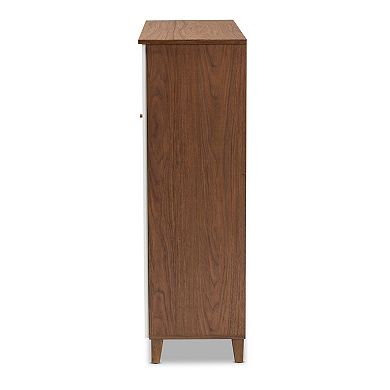 Baxton Studio Coolidge 11-Shelf Shoe Storage Cabinet