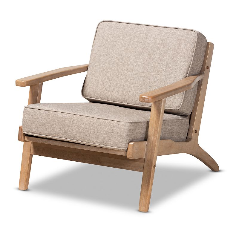 Baxton Studio Sigrid Arm Chair, Grey