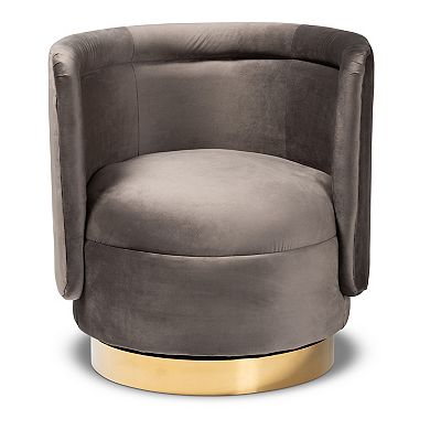 Baxton Studio Saffi Swivel Arm Chair