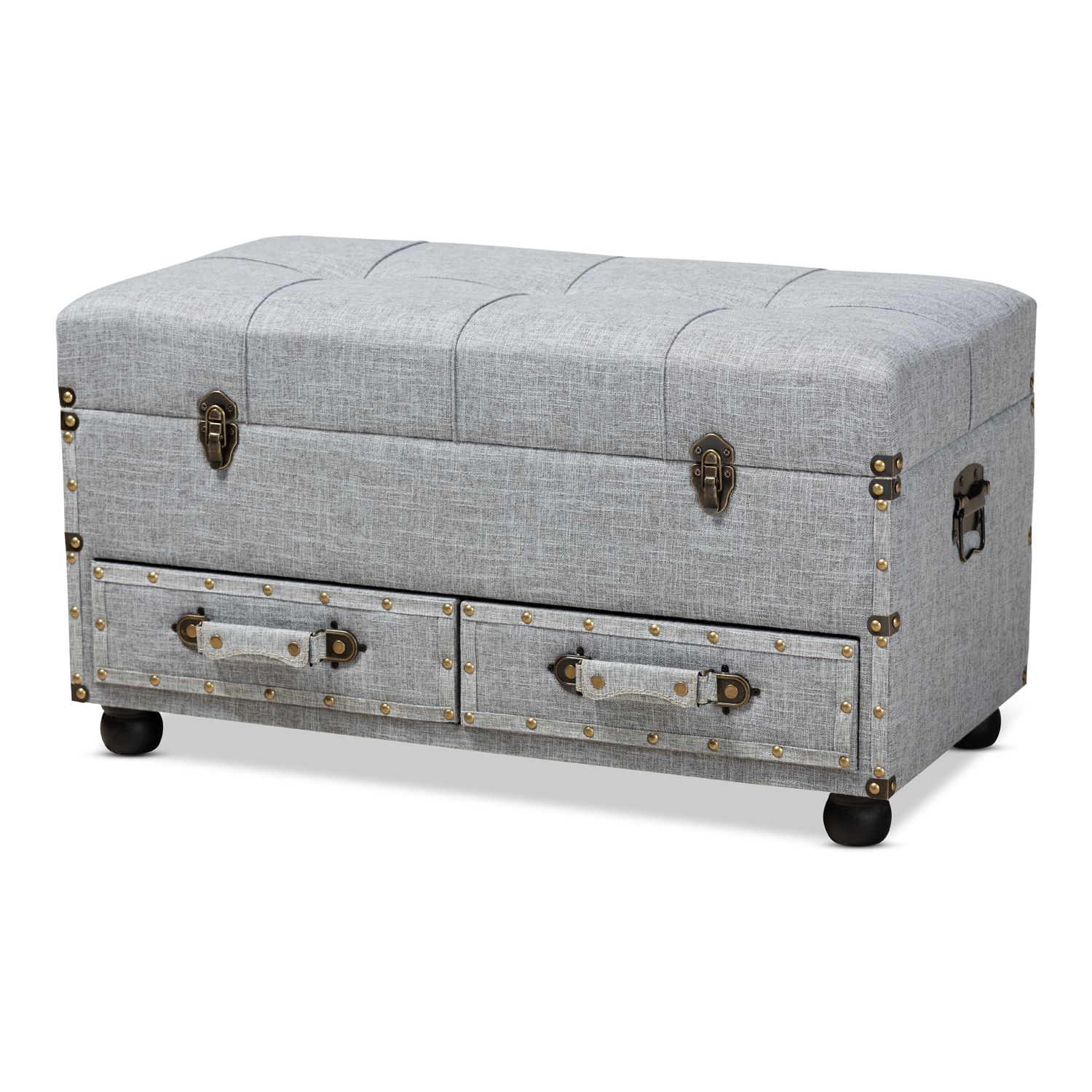 Baxton Studio Flynn Storage Ottoman   4485416