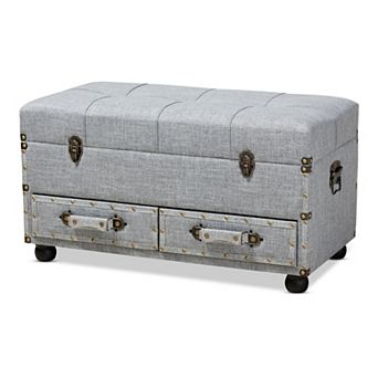 Baxton Studio Flynn Storage Ottoman