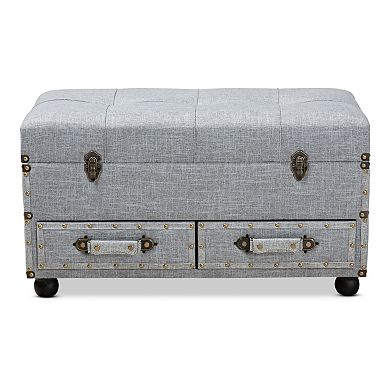 Baxton Studio Flynn Storage Ottoman