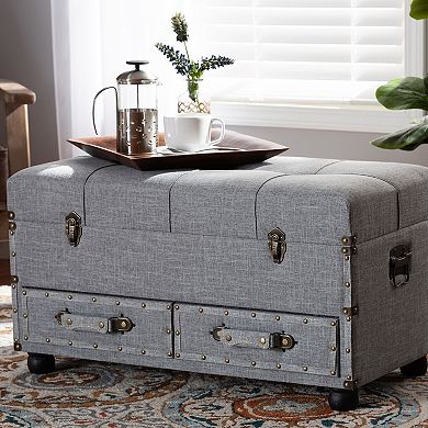 Baxton Studio Flynn Storage Ottoman