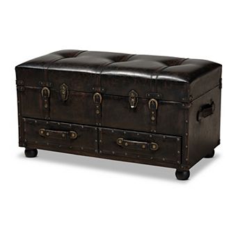 Baxton Studio Callum Storage Ottoman