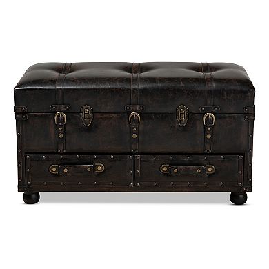 Baxton Studio Callum Storage Ottoman