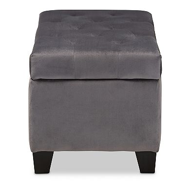 Baxton Studio Michaela Storage Ottoman