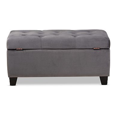 Baxton Studio Michaela Storage Ottoman