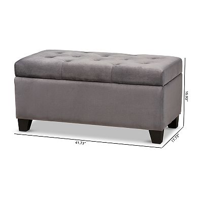 Baxton Studio Michaela Storage Ottoman