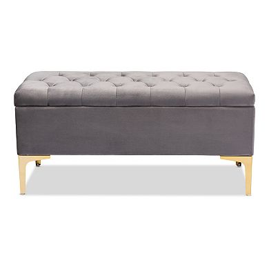 Baxton Studio Valere Storage Ottoman