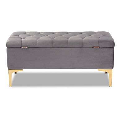 Baxton Studio Valere Storage Ottoman