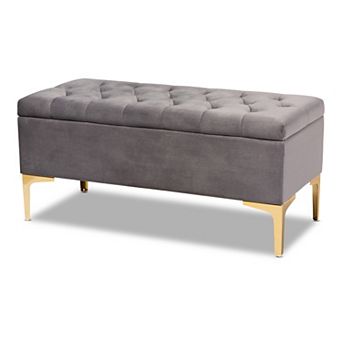 Baxton Studio Valere Storage Ottoman
