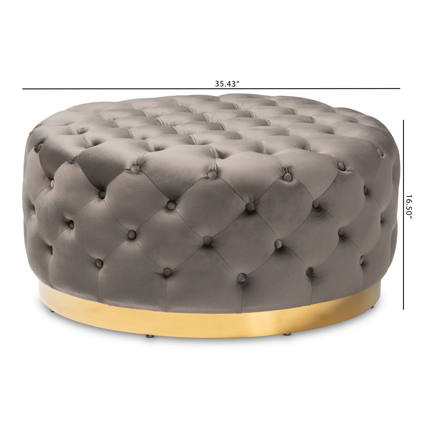 Baxton Studio Sasha Ottoman   4485429 ALT6