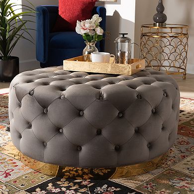 Baxton Studio Sasha Ottoman