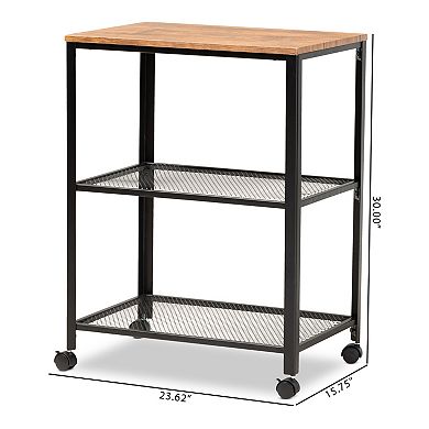 Baxton Studio Verna Kitchen Cart
