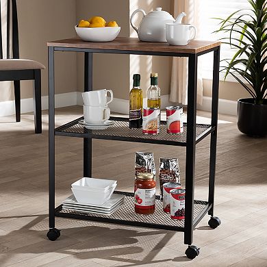 Baxton Studio Verna Kitchen Cart