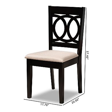Baxton Studio Lenoir Dining Chair 2-piece Set