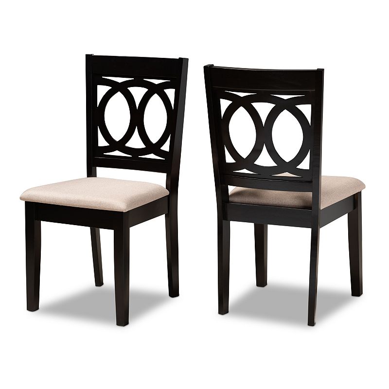 46207195 Baxton Studio Lenoir Dining Chair 2-piece Set, Bro sku 46207195