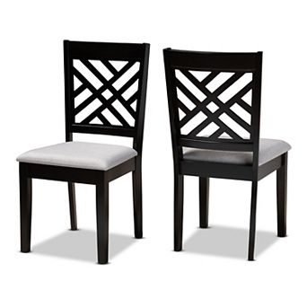 Baxton Studio Caron Padded Seat Dining Chair 2 pc Set