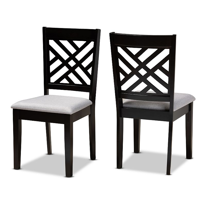 28202248 Baxton Studio Caron Dining Chair 2-piece Set, Grey sku 28202248