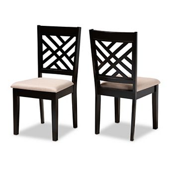 Baxton Studio Caron Padded Seat Dining Chair 2 pc Set
