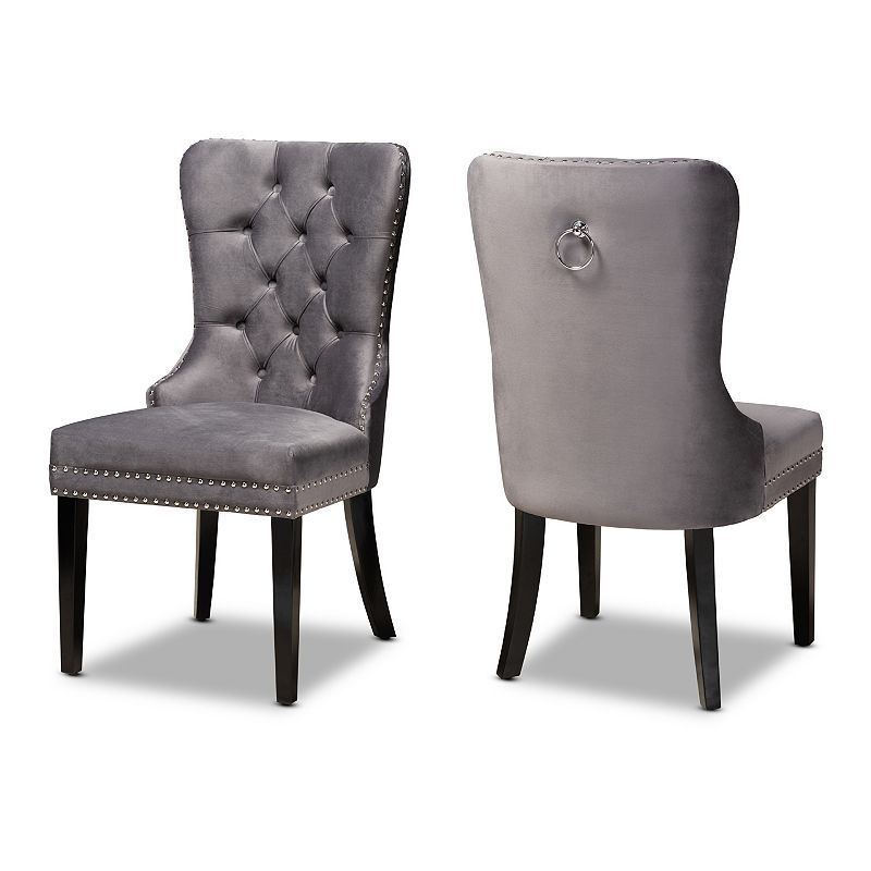 Baxton Studio Remy Dining Chair 2-Piece Set, Grey