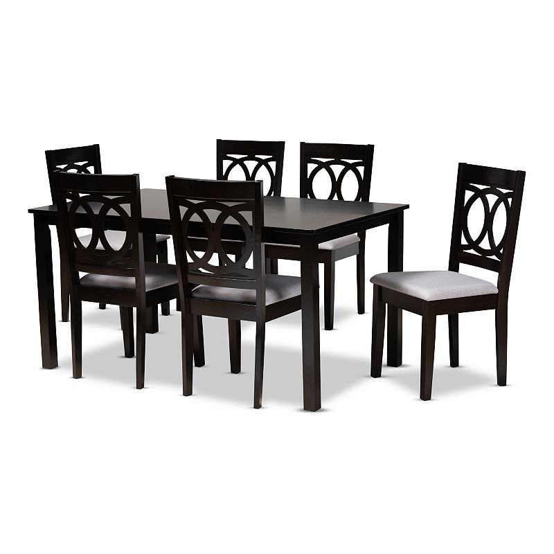 28202237 Baxton Studio Lenoir Dining Table & Chair 7-piece  sku 28202237