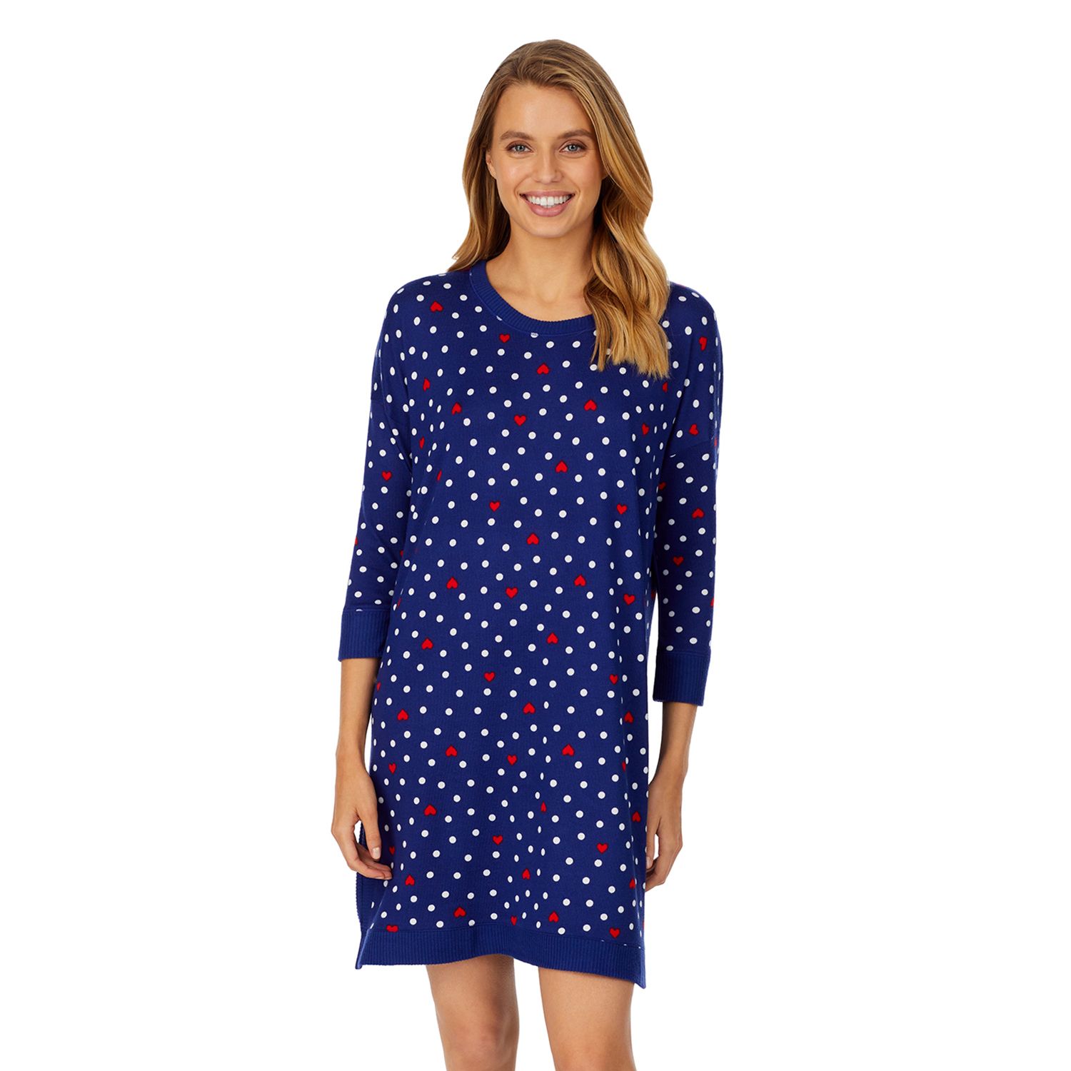 women's cuddl duds hooded fleece sleepshirt