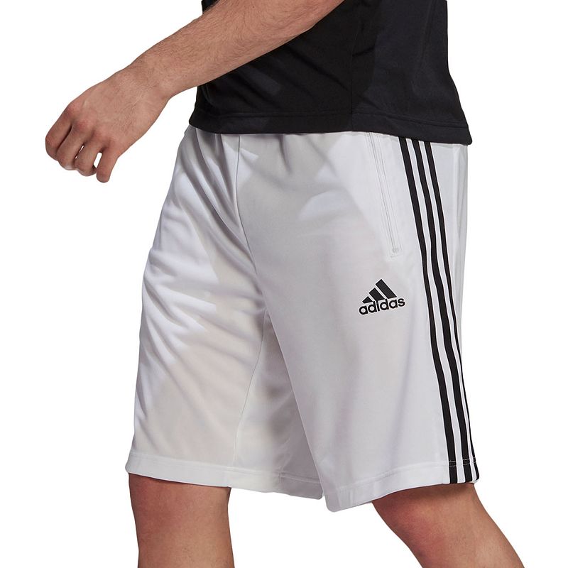 Mens adidas 3 Stripe Shorts, Size: Small, White