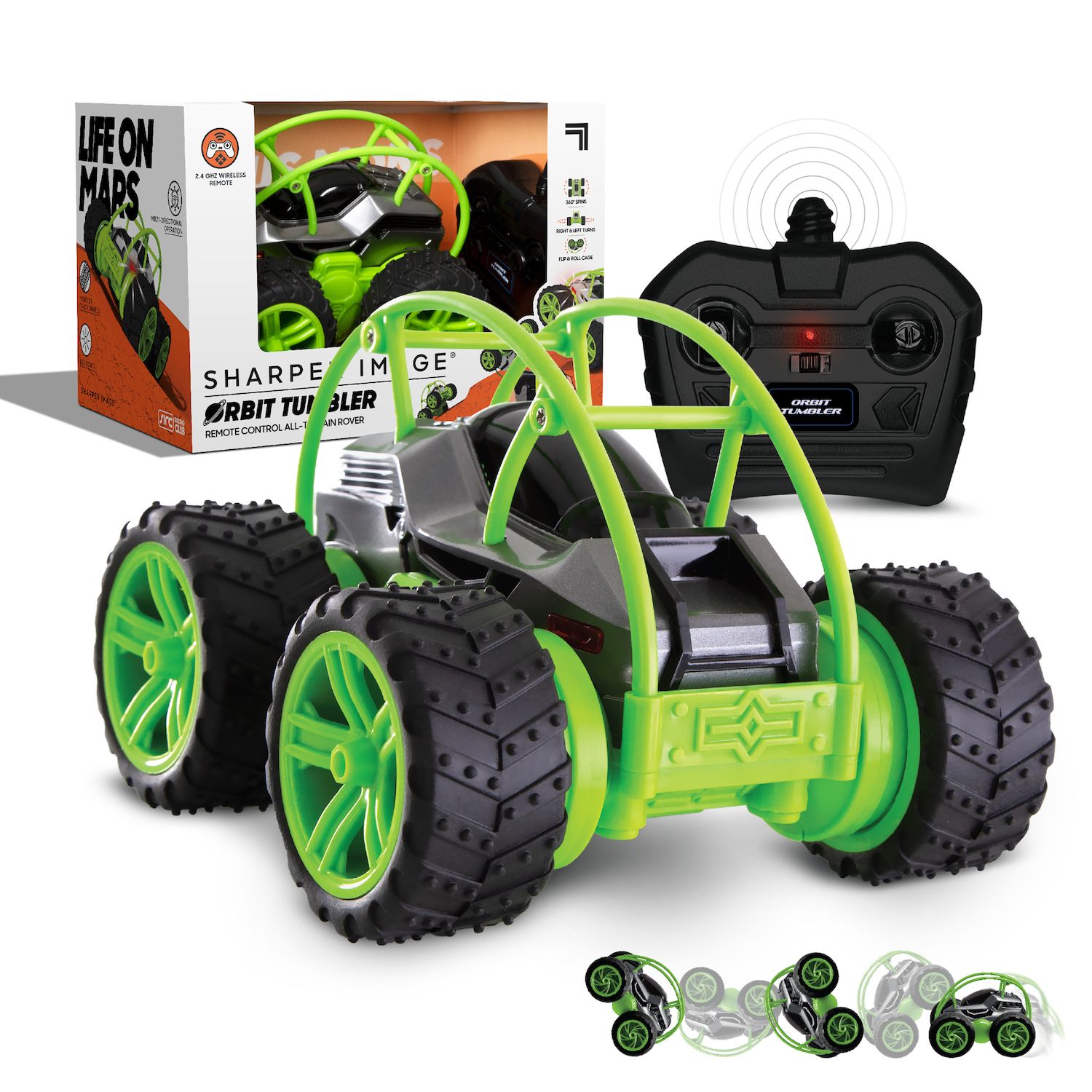 sharper image rc flip n roll racer