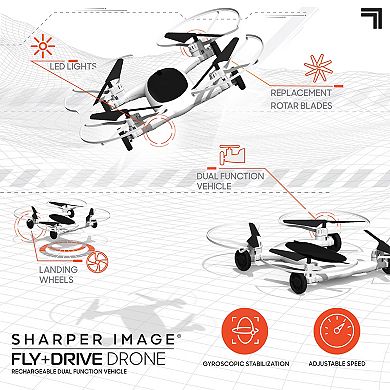 Sharper Image Fly + Drive 7-inch Drone
