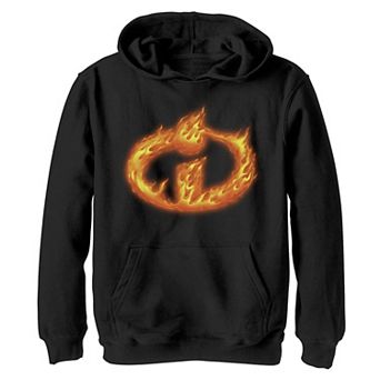Disney / Pixar's Incredibles Boys 8-20 Flaming Hot Logo Graphic Fleece Hoodie