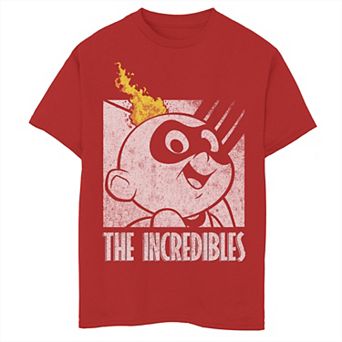 Disney / Pixar's Incredibles Boys 8-20 2 Jack Flame Head Graphic Tee