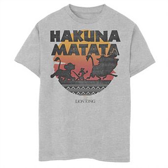 Disney's The Lion King Boys 8-20 Hakuna Matata Sunset Silhouette Poster Graphic Tee