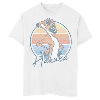 Disney's The Lion King Boys 6-20 Timon Hakuna Retro Portrait Graphic Tee