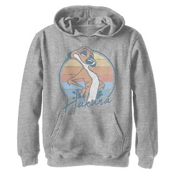 Disney's The Lion King Boys 8-20 Timon Hakuna Retro Portrait Graphic Fleece Hoodie