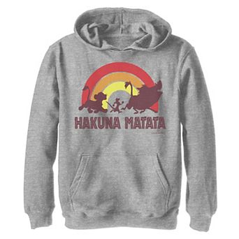 Disney's The Lion King Boys 8-20 Sunset Hakuna Matata Line Up Graphic Fleece Hoodie