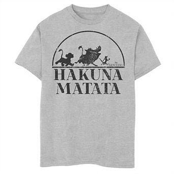 Disney's The Lion King Boys 8-20 Hakuna Matata Simple Text Graphic Tee